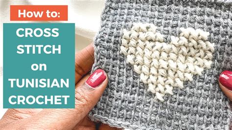 How to Cross Stitch on Tunisian Crochet [EASY + FUN TECHNIQUE TO CROSS ...