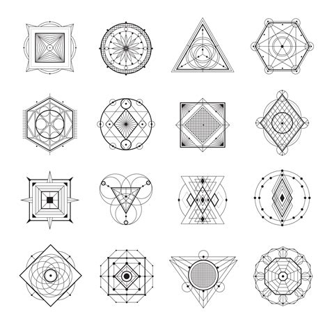 Sacred Geometry Set 471442 Vector Art at Vecteezy