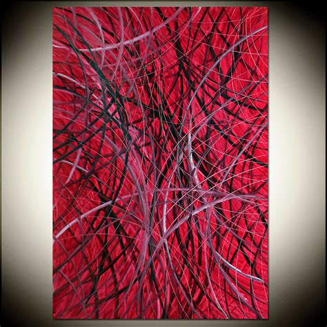 RED painting ABSTRACT ART Canvas Original Art Contemporary Paintings Art | eBay
