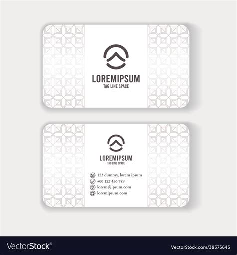 Business card template and name design Royalty Free Vector