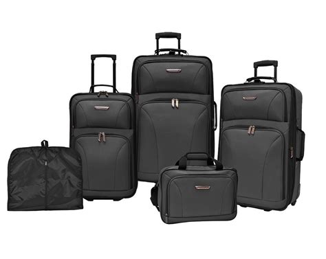 Traveler' s Choice Versatile 5-Piece Luggage Set - Black | Luggage sets ...