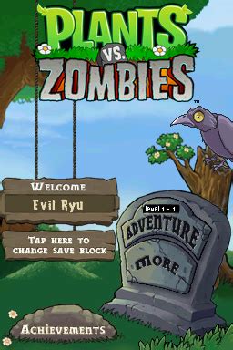 Screenshot of Plants vs. Zombies (Nintendo DS, 2009) - MobyGames