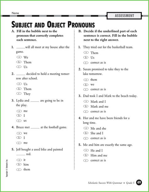 Grade 1 English Grammar Worksheets