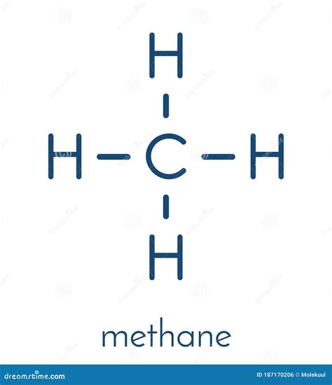 Methane Natural Gas Molecule. Main Component of Natural Gas and LNG Liquefied Natural Gas and ...