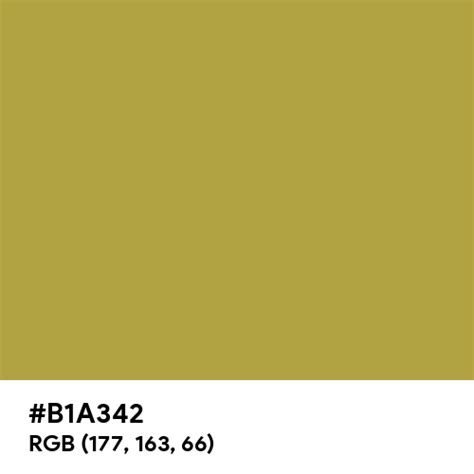 Brass color hex code is #B1A342