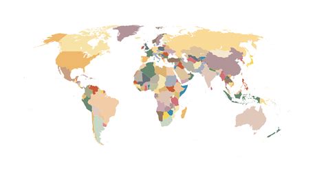 World Map Png With Countries - Wayne Baisey