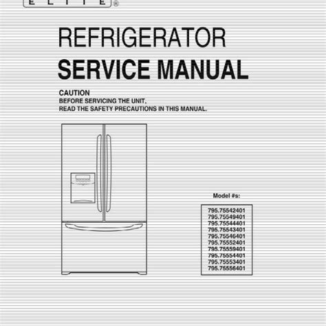 Kenmore Elite Refrigerator Repair Manual