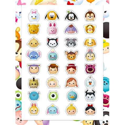 Tsum Tsum Stickers, Design & Craft, Handmade Craft on Carousell