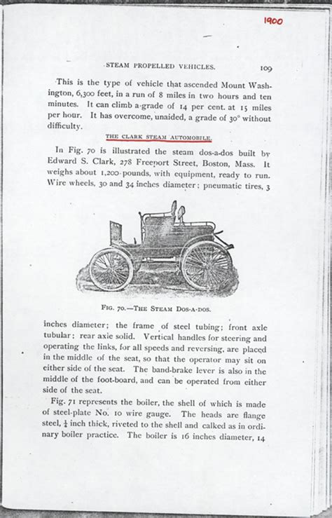 Edward S. Clark Steam Automobiles, Dorchester, MA