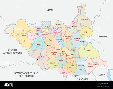 Political Map Of South Sudan – Interactive Map