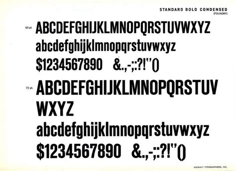 Daily Type Specimen — Standard Bold Condensed | Typography, Condensed font, Specimen