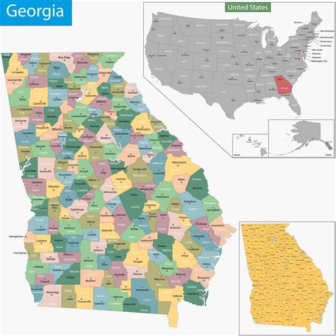 Georgia United States Map