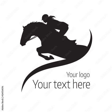 Equestrian competitions - vector illustration of horse - logo Stock Vector | Adobe Stock