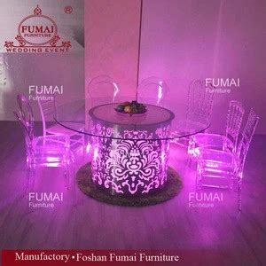 Buy Modern New Design Dining Room Furniture Led Round Dining Table from Foshan Aulobao Furniture ...
