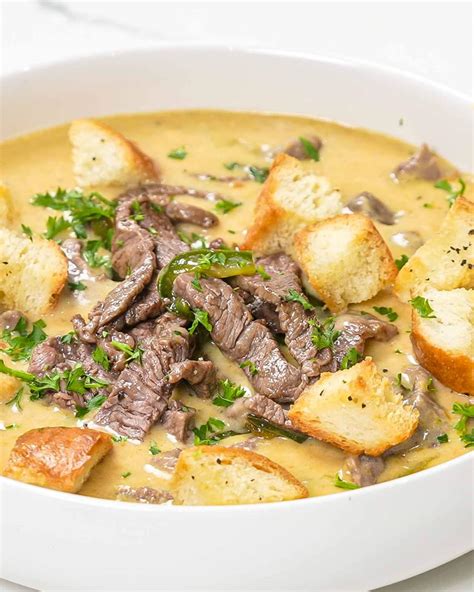 Philly Cheesesteak Soup - Jo Cooks