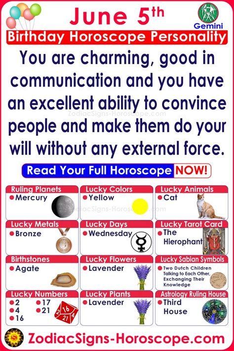 June 5 Zodiac – Full Horoscope Birthday Personality | Birthday personality, Birthday horoscope ...