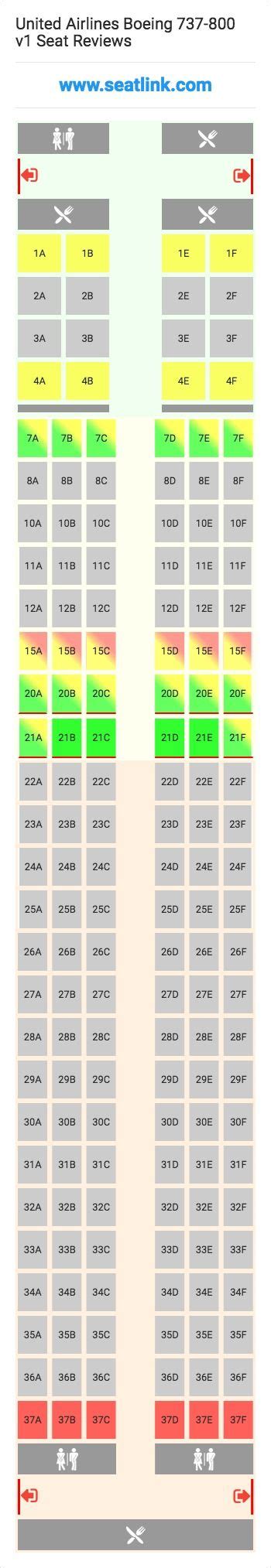 United Airlines Boeing 737-800 v1 (738) Seat Map | Airlines, Alaska ...