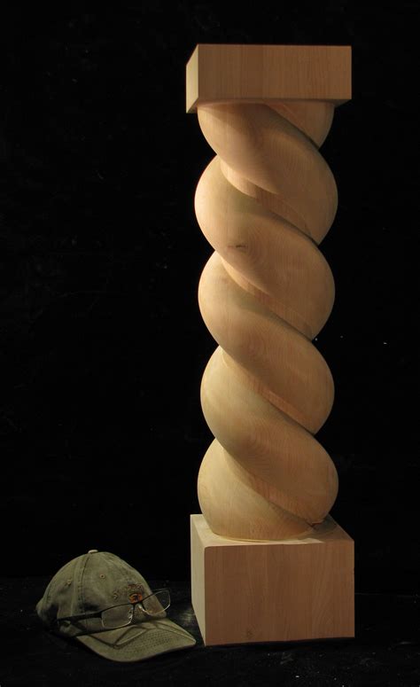 Carved Wood Post - Spiral - Custom love! | Wood post, Spiral, Carving