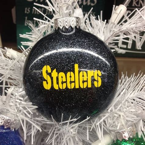 Holiday Christmas Tree Ornament NFL Football Pittsburgh Steelers #GlitterOrnaments | Christmas ...