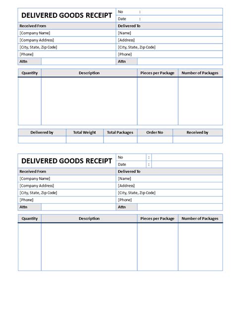 Goods Delivered Receipt | Templates at allbusinesstemplates.com