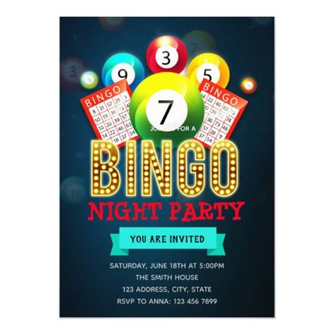 Bingo night party invitation | Zazzle.com