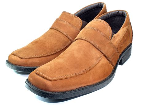 Mens Shoes Genuine Nubuck Leather Brown - SUGGESTED RETAIL PRICE $45.00 - WHOLESALE PRICE $9.5 ...