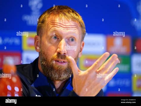 Chelsea manager Graham Potter during a press conference at Stamford ...