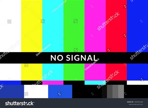 Retro No Signal Tv Test Screen Stock Vector (Royalty Free) 1283456446 ...