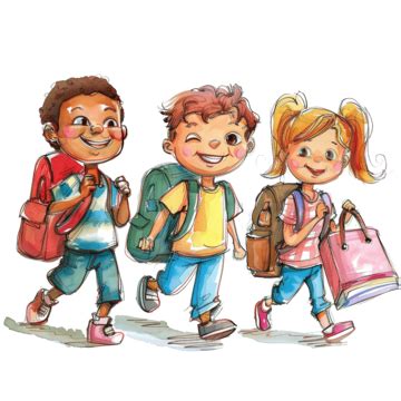 Happy Children Back To School, Back, Back To School, Background PNG Transparent Image and ...