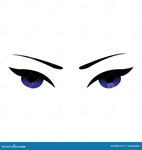 Blue Eyes Eyelash Eyebrows Vector Illustration Stock Illustration ...