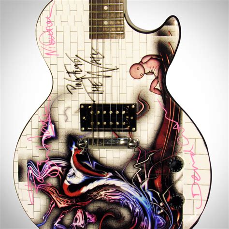 Pink Floyd // The Wall White Band Autographed Guitar - RARE-T - Touch of Modern