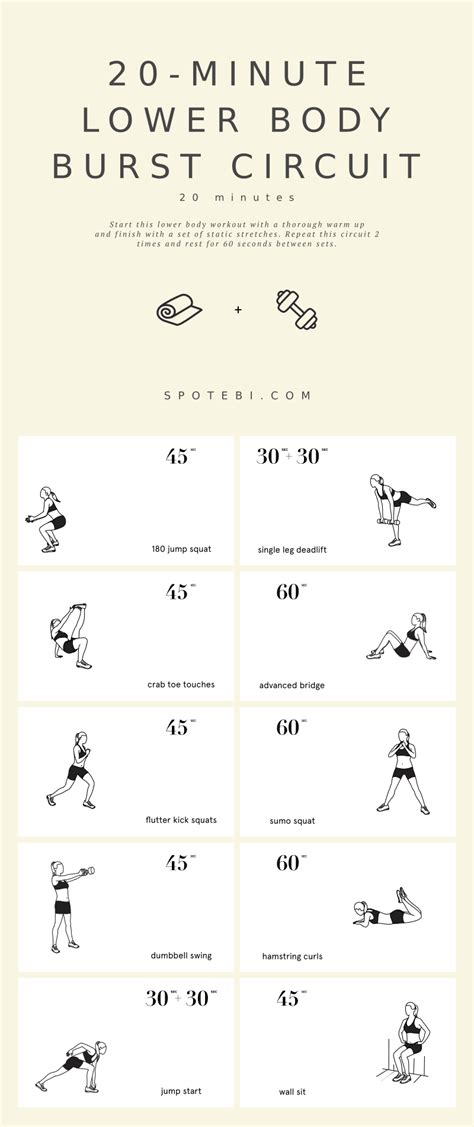 20-Minute Lower Body Burst Circuit