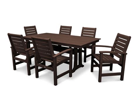 POLYWOOD® Signature 7-Piece Farmhouse Trestle Dining Set - PWS333-1 | POLYWOOD® Official Store