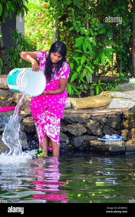 Washing Laundry, Kerala Backwaters, Kerala, India Stock Photo - Alamy
