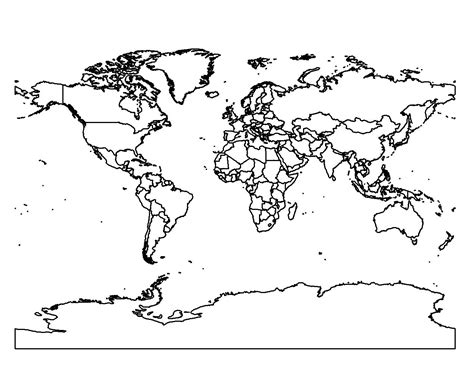 Printable World Map Coloring Page With Countries Labeled