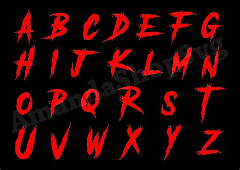 Scary Font SVG, Scary Alphabet Svg, Horror Font Svg, Horror Font ...