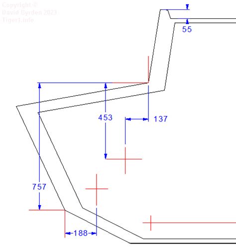 Dimensions of the hull | TIGER1.INFO