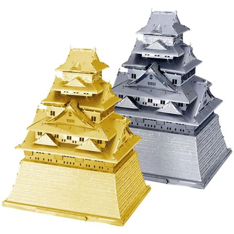 3d puzzle metal toy Japan Osaka Castle 3D Puzzle Metal Puzzle Model Cut Puzzle Jigsaw Kits For ...