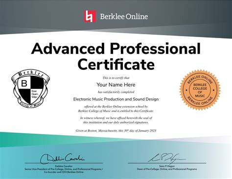 Electronic Music Production and Sound Design Advanced Professional Certificate - Berklee Online