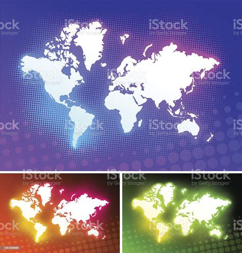 Vector World Map Stock Illustration - Download Image Now - Australia, Map, West - Direction - iStock