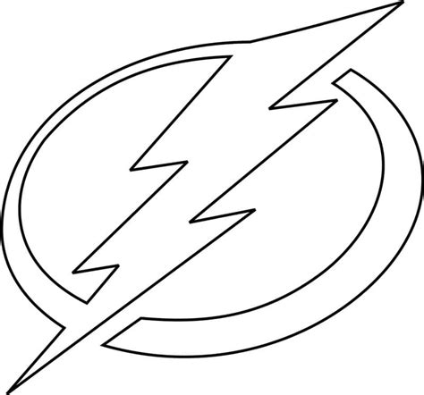 Tampa Bay Lightning Logo coloring page - Download, Print or Color Online for Free