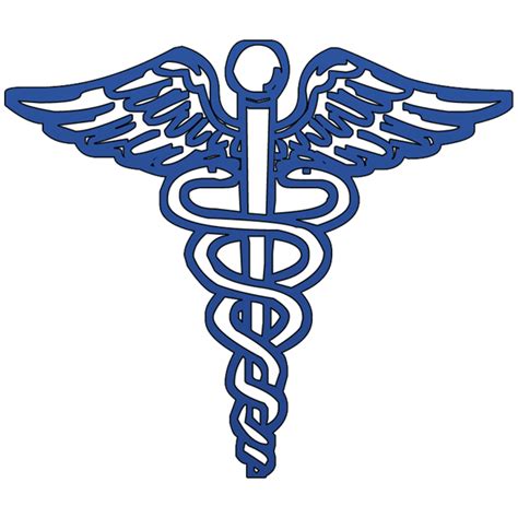 Blue caduceus medical symbol clipart image - ipharmd.net