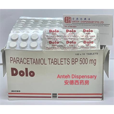 Dolo(Paracetamol) 500mg Tablet 100s/pack | Shopee Singapore