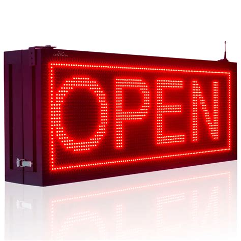 P10 Red Outdoor Waterproof Double sided Led Sign for Storefront Message Board, Programmable ...