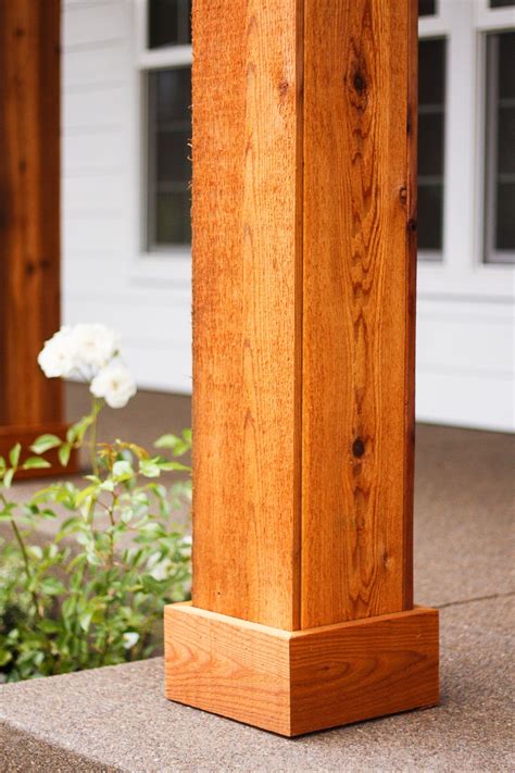 We Turned The Plain White Front Porch Pillars Into Cedar Pillars, And 8F6