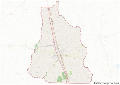 Map of Cook County, Georgia - Thong Thai Real