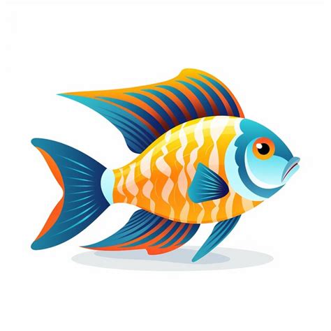 Premium AI Image | Vibrant colors of a colorful fish drawing