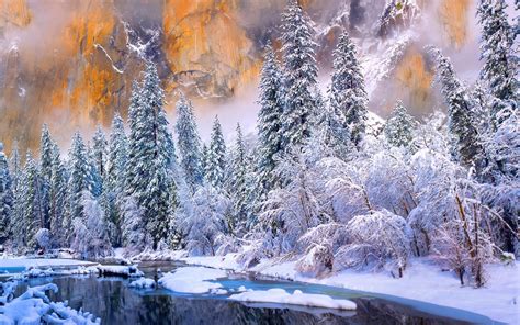 Yosemite National Park Winter Scenery Wallpapers - Wallpaper Cave