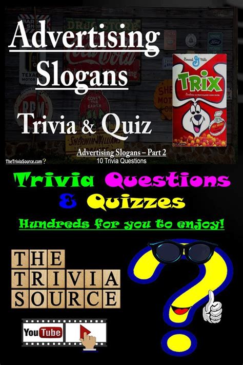 Advertising Slogans – Trivia & Quiz - #2 Trivia Questions And Answers, Pub Quiz, Advertising ...