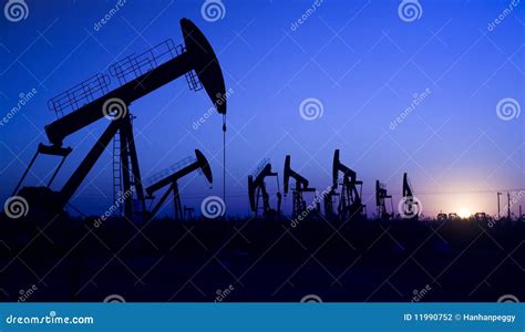 Oil Well Silhouette Stock Photography - Image: 11990752